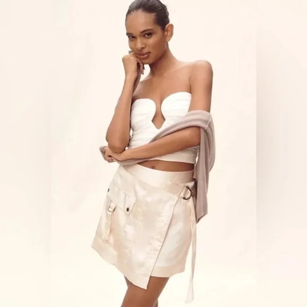 Anthropologie | By Anthropologie Silky Utility Mini Skirt Size 2
